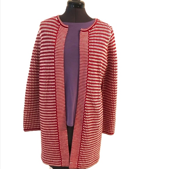 2 TALBOTS 100% Merino Wool Open Front Cardigans - VERY WARM! - Picture 4 of 16